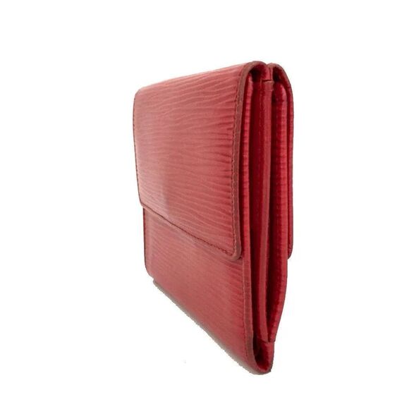 Louis Vuitton Red Epi Porte Feiulle Elise Leather Trifold Wallet - Picture 12 of 12